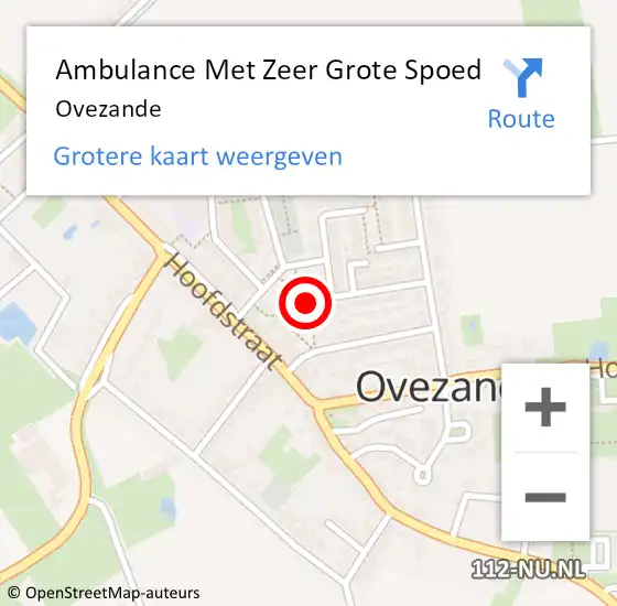 Locatie op kaart van de 112 melding: Ambulance Met Zeer Grote Spoed Naar Ovezande op 9 mei 2024 20:06