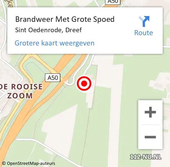 Locatie op kaart van de 112 melding: Brandweer Met Grote Spoed Naar Sint Oedenrode, Dreef op 9 mei 2024 20:37