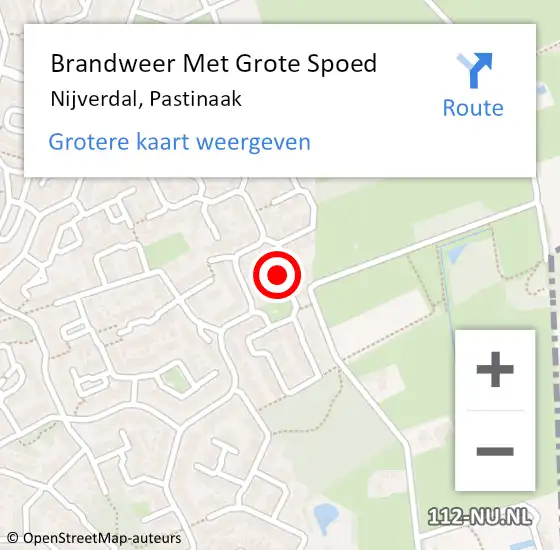 Locatie op kaart van de 112 melding: Brandweer Met Grote Spoed Naar Nijverdal, Pastinaak op 9 mei 2024 21:07