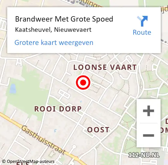 Locatie op kaart van de 112 melding: Brandweer Met Grote Spoed Naar Kaatsheuvel, Nieuwevaert op 9 mei 2024 23:55