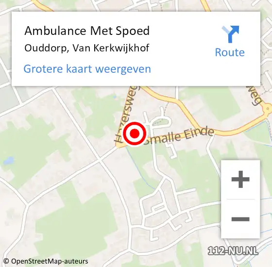 Locatie op kaart van de 112 melding: Ambulance Met Spoed Naar Ouddorp, Van Kerkwijkhof op 10 mei 2024 00:32