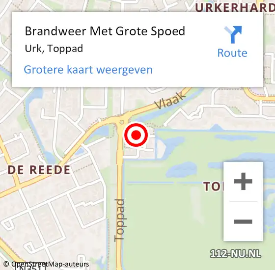 Locatie op kaart van de 112 melding: Brandweer Met Grote Spoed Naar Urk, Toppad op 10 mei 2024 01:36