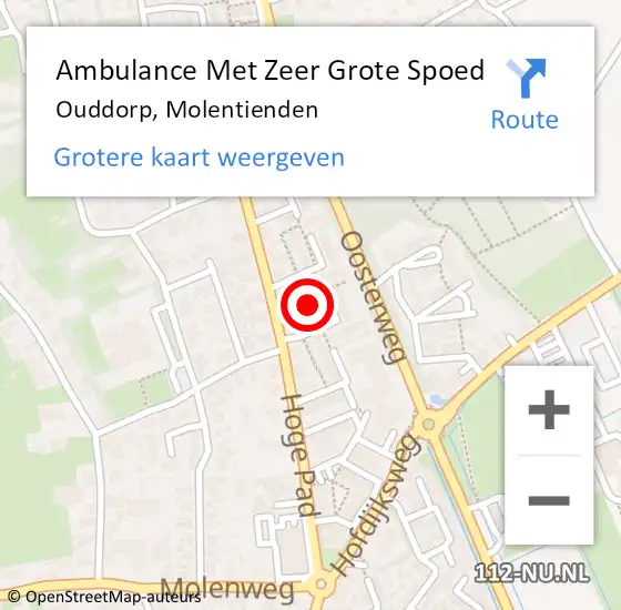 Locatie op kaart van de 112 melding: Ambulance Met Zeer Grote Spoed Naar Ouddorp, Molentienden op 10 mei 2024 04:09