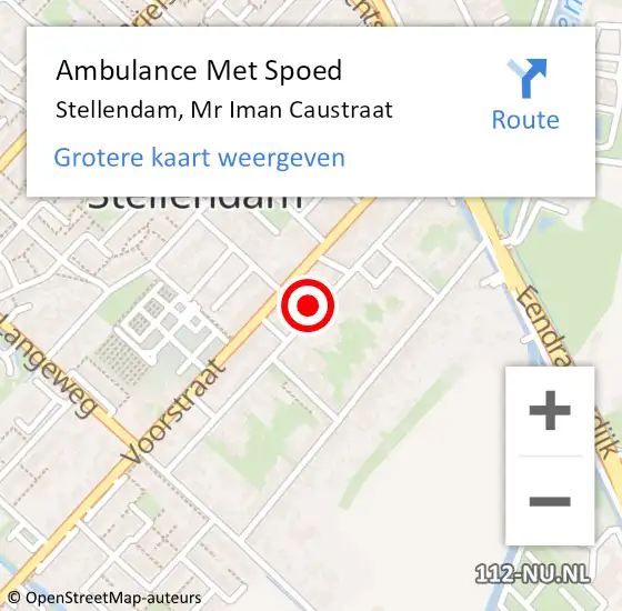 Locatie op kaart van de 112 melding: Ambulance Met Spoed Naar Stellendam, Mr Iman Caustraat op 10 mei 2024 09:27