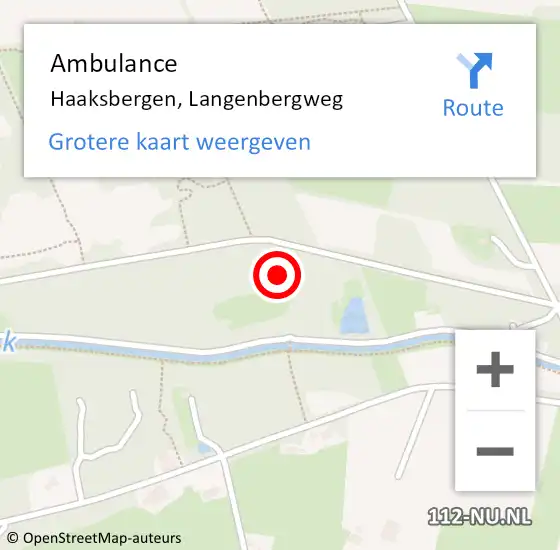 Locatie op kaart van de 112 melding: Ambulance Haaksbergen, Langenbergweg op 10 mei 2024 11:04