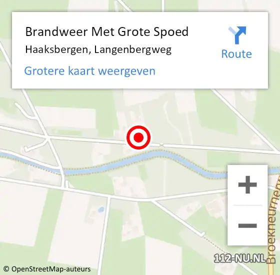 Locatie op kaart van de 112 melding: Brandweer Met Grote Spoed Naar Haaksbergen, Langenbergweg op 10 mei 2024 11:12