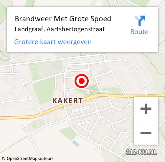Locatie op kaart van de 112 melding: Brandweer Met Grote Spoed Naar Landgraaf, Aartshertogenstraat op 10 mei 2024 11:24