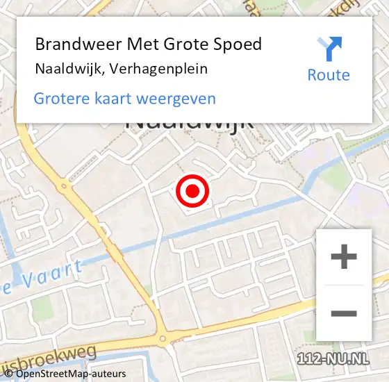 Locatie op kaart van de 112 melding: Brandweer Met Grote Spoed Naar Naaldwijk, Verhagenplein op 10 mei 2024 16:40