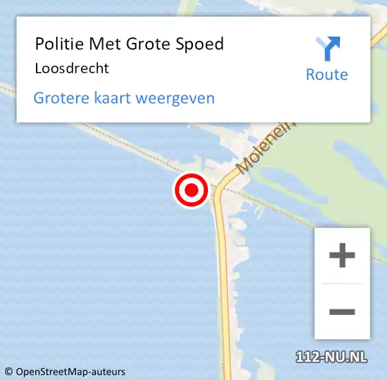 Locatie op kaart van de 112 melding: Politie Met Grote Spoed Naar Loosdrecht op 10 mei 2024 17:28