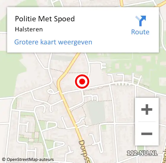 Locatie op kaart van de 112 melding: Politie Met Spoed Naar Halsteren op 10 mei 2024 20:54