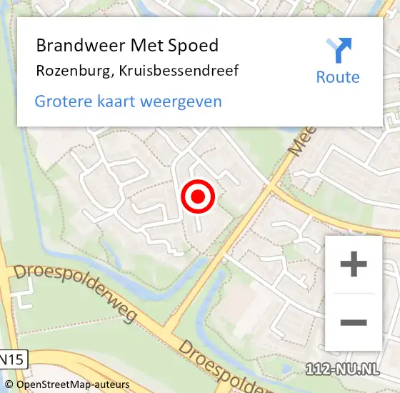 Locatie op kaart van de 112 melding: Brandweer Met Spoed Naar Rozenburg, Kruisbessendreef op 10 mei 2024 21:45