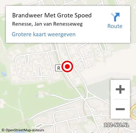 Locatie op kaart van de 112 melding: Brandweer Met Grote Spoed Naar Renesse, Jan van Renesseweg op 10 mei 2024 22:26