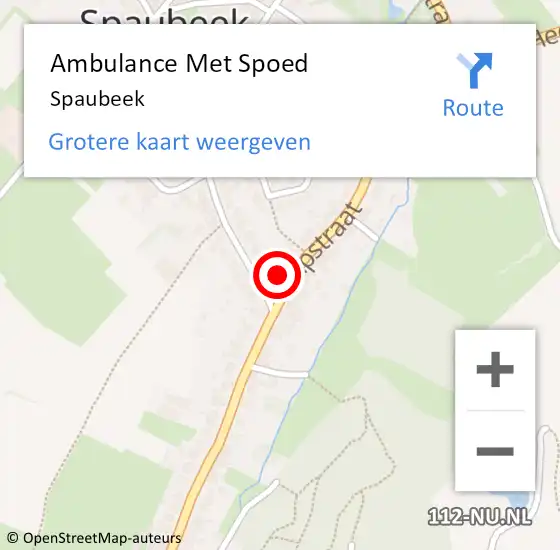 Locatie op kaart van de 112 melding: Ambulance Met Spoed Naar Spaubeek op 5 oktober 2014 12:50
