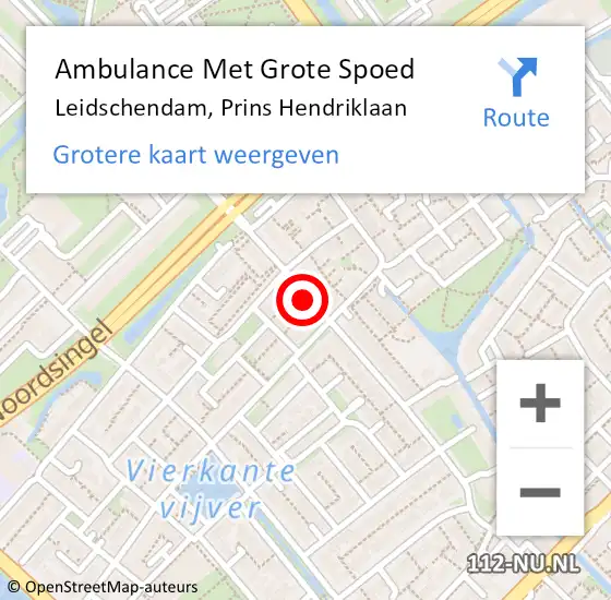 Locatie op kaart van de 112 melding: Ambulance Met Grote Spoed Naar Leidschendam, Prins Hendriklaan op 11 mei 2024 04:37