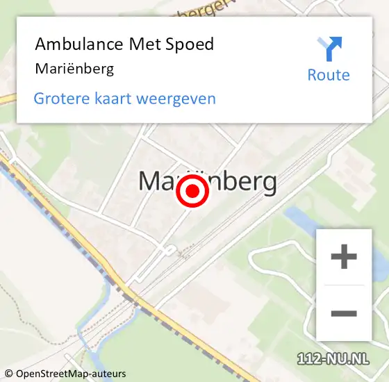 Locatie op kaart van de 112 melding: Ambulance Met Spoed Naar Mariënberg op 11 mei 2024 11:58