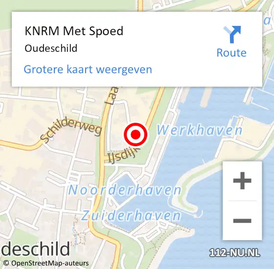 Locatie op kaart van de 112 melding: KNRM Met Spoed Naar Oudeschild op 11 mei 2024 13:01