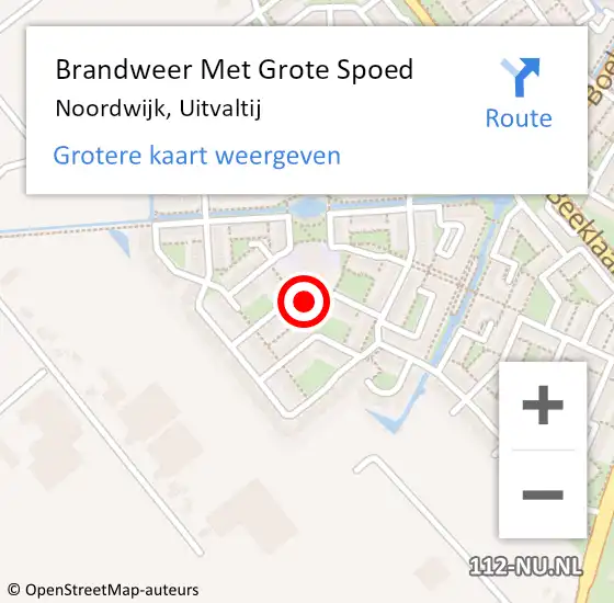 Locatie op kaart van de 112 melding: Brandweer Met Grote Spoed Naar Noordwijk, Uitvaltij op 11 mei 2024 16:18