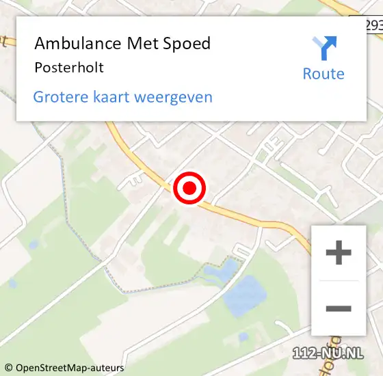 Locatie op kaart van de 112 melding: Ambulance Met Spoed Naar Posterholt op 11 mei 2024 17:47