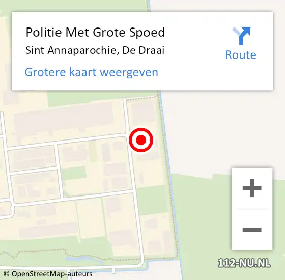 Locatie op kaart van de 112 melding: Politie Met Grote Spoed Naar Sint Annaparochie, De Draai op 11 mei 2024 19:00