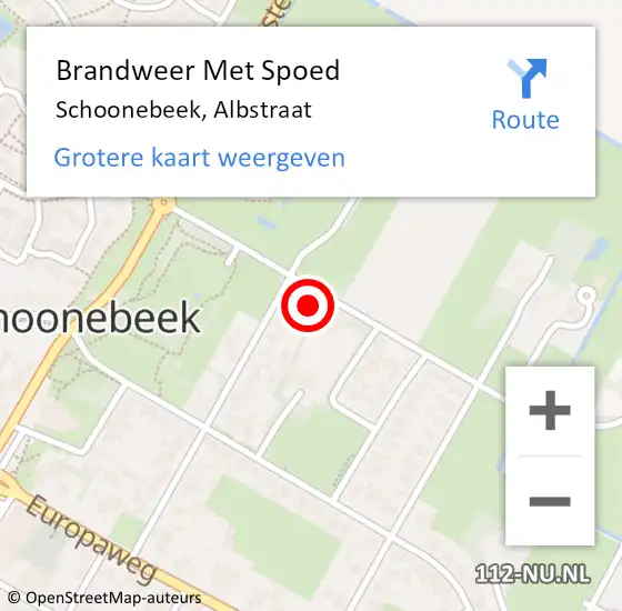 Locatie op kaart van de 112 melding: Brandweer Met Spoed Naar Schoonebeek, Albstraat op 11 mei 2024 19:47