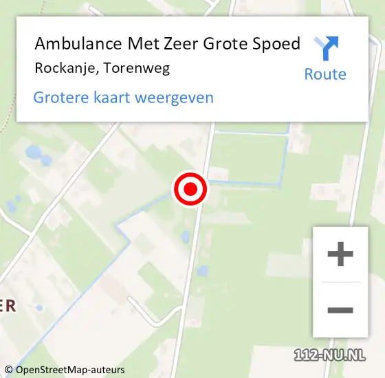 Locatie op kaart van de 112 melding: Ambulance Met Zeer Grote Spoed Naar Rockanje, Torenweg op 11 mei 2024 21:54