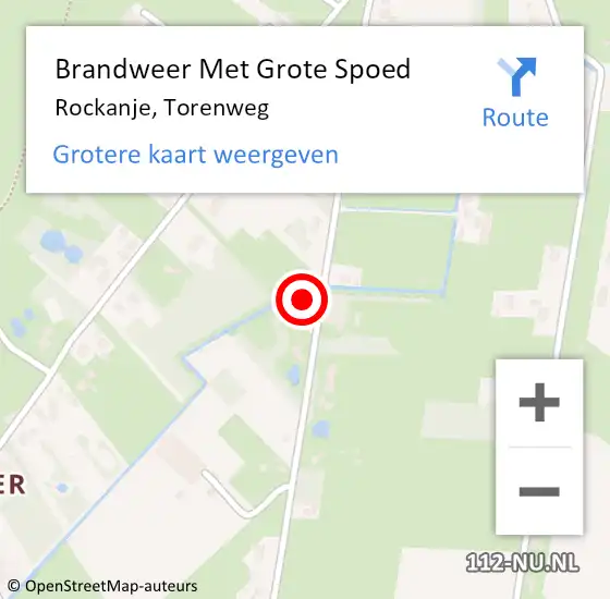 Locatie op kaart van de 112 melding: Brandweer Met Grote Spoed Naar Rockanje, Torenweg op 11 mei 2024 21:54