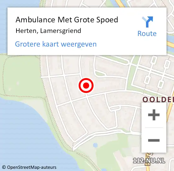 Locatie op kaart van de 112 melding: Ambulance Met Grote Spoed Naar Herten, Lamersgriend op 11 mei 2024 22:06