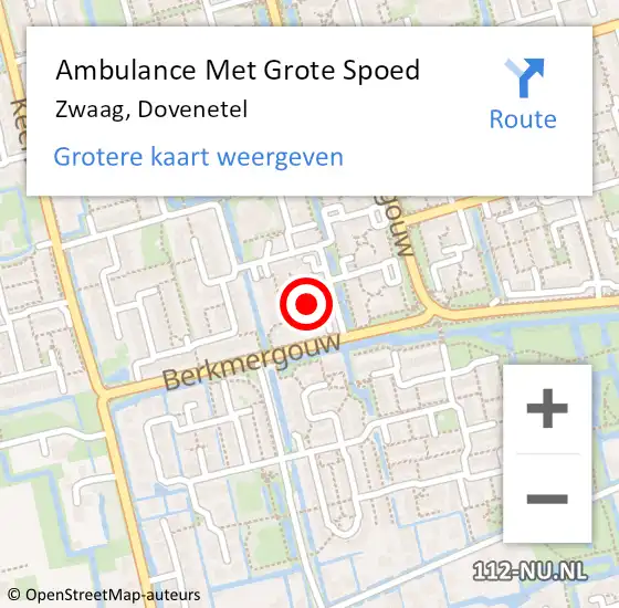 Locatie op kaart van de 112 melding: Ambulance Met Grote Spoed Naar Zwaag, Dovenetel op 11 mei 2024 22:41