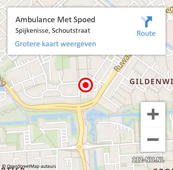 Locatie op kaart van de 112 melding: Ambulance Met Spoed Naar Spijkenisse, Schoutstraat op 12 mei 2024 01:54
