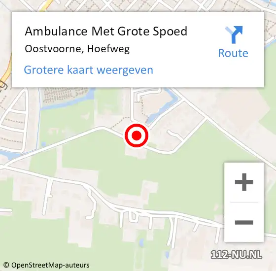 Locatie op kaart van de 112 melding: Ambulance Met Grote Spoed Naar Oostvoorne, Hoefweg op 12 mei 2024 06:48