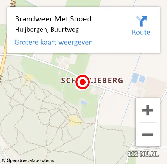 Locatie op kaart van de 112 melding: Brandweer Met Spoed Naar Huijbergen, Buurtweg op 12 mei 2024 07:26