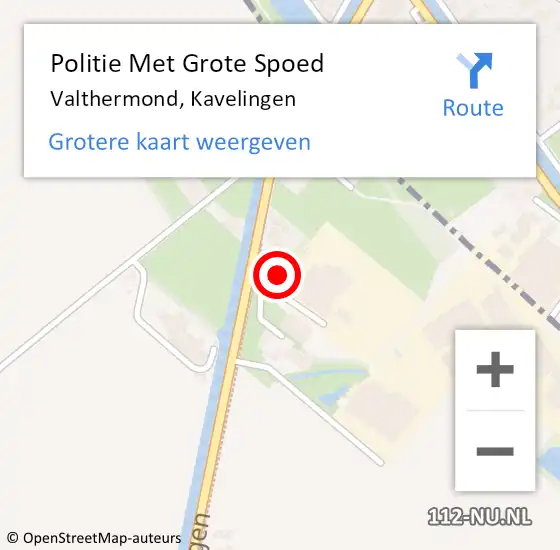 Locatie op kaart van de 112 melding: Politie Met Grote Spoed Naar Valthermond, Kavelingen op 12 mei 2024 08:30