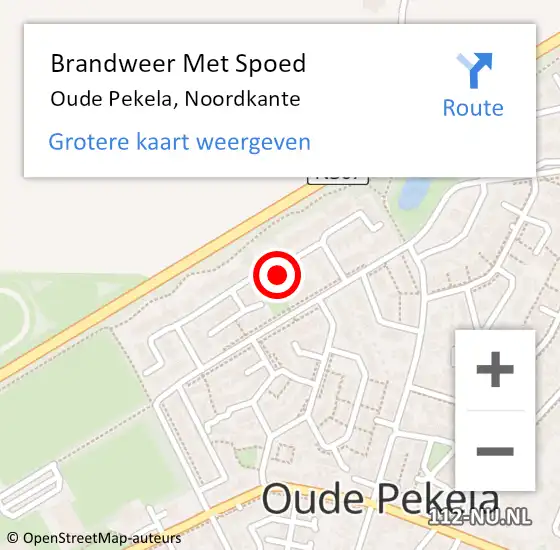 Locatie op kaart van de 112 melding: Brandweer Met Spoed Naar Oude Pekela, Noordkante op 12 mei 2024 10:38