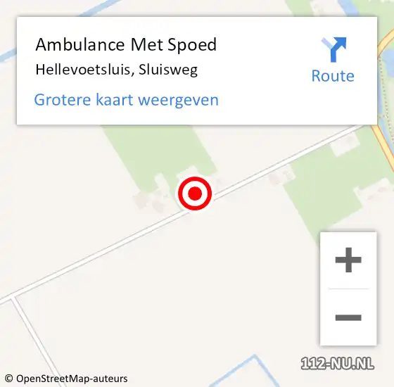 Locatie op kaart van de 112 melding: Ambulance Met Spoed Naar Hellevoetsluis, Sluisweg op 12 mei 2024 12:11