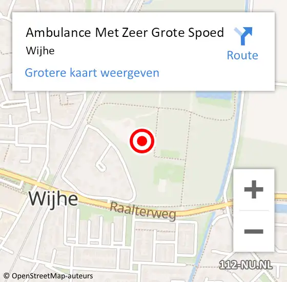 Locatie op kaart van de 112 melding: Ambulance Met Zeer Grote Spoed Naar Wijhe op 12 mei 2024 12:22