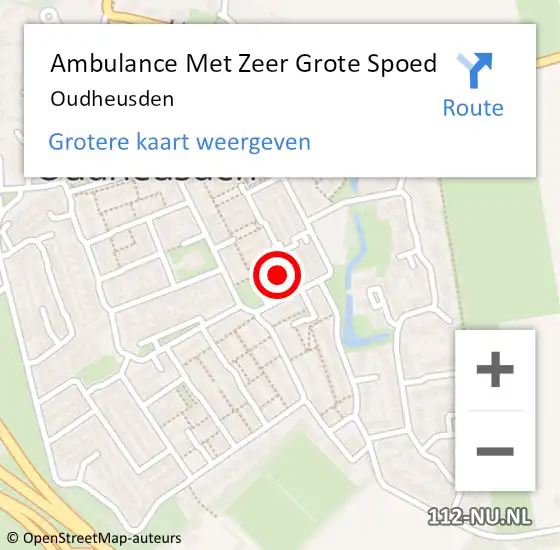 Locatie op kaart van de 112 melding: Ambulance Met Zeer Grote Spoed Naar Oudheusden op 12 mei 2024 12:30
