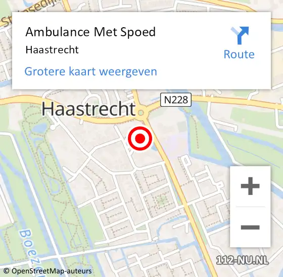 Locatie op kaart van de 112 melding: Ambulance Met Spoed Naar Haastrecht op 12 mei 2024 14:34
