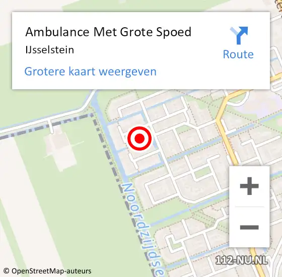 Locatie op kaart van de 112 melding: Ambulance Met Grote Spoed Naar IJsselstein op 12 mei 2024 15:01