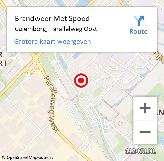 Locatie op kaart van de 112 melding: Brandweer Met Spoed Naar Culemborg, Parallelweg Oost op 12 mei 2024 20:26