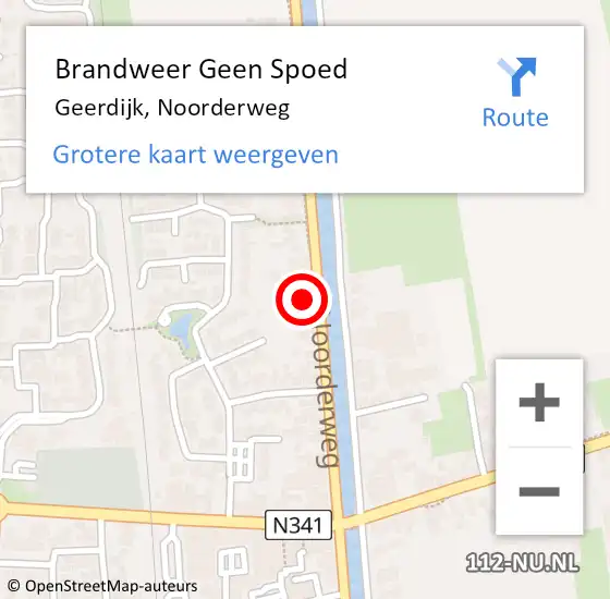 Locatie op kaart van de 112 melding: Brandweer Geen Spoed Naar Geerdijk, Noorderweg op 13 mei 2024 06:52