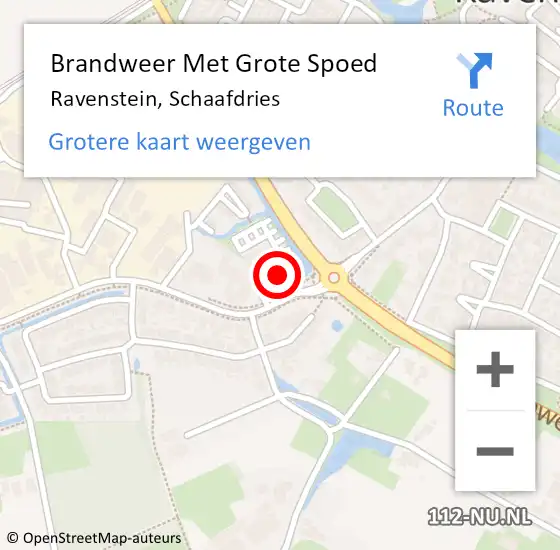 Locatie op kaart van de 112 melding: Brandweer Met Grote Spoed Naar Ravenstein, Schaafdries op 13 mei 2024 08:48
