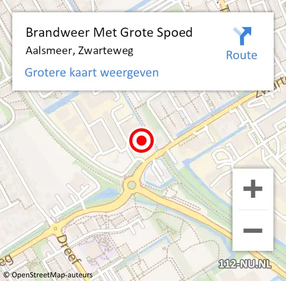 Locatie op kaart van de 112 melding: Brandweer Met Grote Spoed Naar Aalsmeer, Zwarteweg op 13 mei 2024 10:38