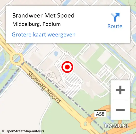 Locatie op kaart van de 112 melding: Brandweer Met Spoed Naar Middelburg, Podium op 13 mei 2024 11:41