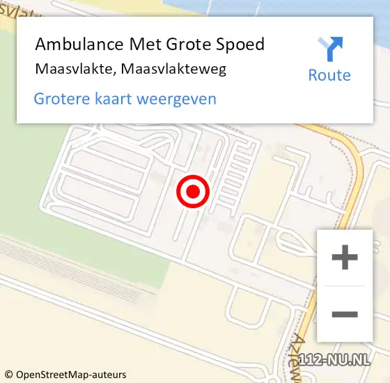 Locatie op kaart van de 112 melding: Ambulance Met Grote Spoed Naar Maasvlakte, Maasvlakteweg op 13 mei 2024 12:29