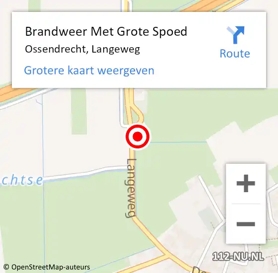 Locatie op kaart van de 112 melding: Brandweer Met Grote Spoed Naar Ossendrecht, Langeweg op 13 mei 2024 12:33