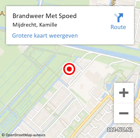 Locatie op kaart van de 112 melding: Brandweer Met Spoed Naar Mijdrecht, Kamille op 13 mei 2024 13:16
