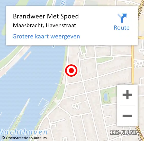 Locatie op kaart van de 112 melding: Brandweer Met Spoed Naar Maasbracht, Havenstraat op 13 mei 2024 15:11