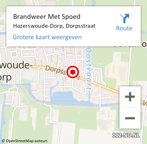 Locatie op kaart van de 112 melding: Brandweer Met Spoed Naar Hazerswoude-Dorp, Dorpsstraat op 13 mei 2024 16:13