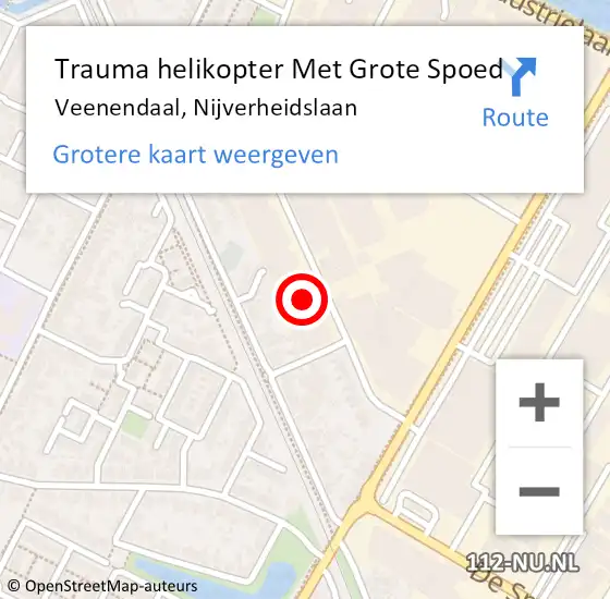 Locatie op kaart van de 112 melding: Trauma helikopter Met Grote Spoed Naar Veenendaal, Nijverheidslaan op 13 mei 2024 16:15