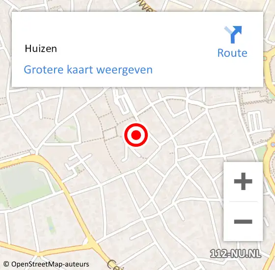 Locatie op kaart van de 112 melding:  Huizen op 13 mei 2024 17:29